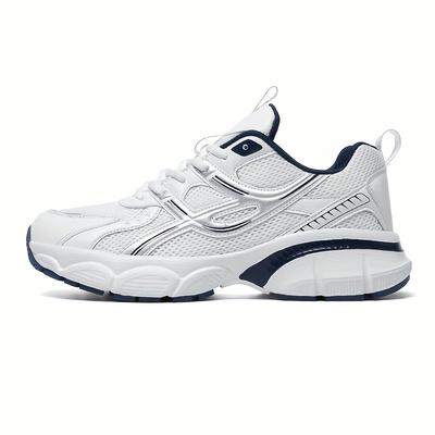 TEMU Men's Breathable Mesh Running Shoes - Non-slip Soft Sole, Comfortable Low-top Sneakers With Md Cushioning & Eva Insole For Outdoor Sports, Gym, Walking - Trendy Image