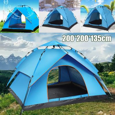 TEMU Automatic Instant Pop Up 3~4 Man Camping Tent Family Outdoor Hiking Shelter Image