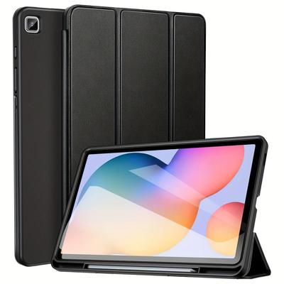 TEMU Tab 10.4-inch Case (2024/2022/2020) - Pen Holder, Auto Wake/sleep, Trifold Cover For Galaxy (sm-p625/p620/p619/p615/p613/p610) - Black Image