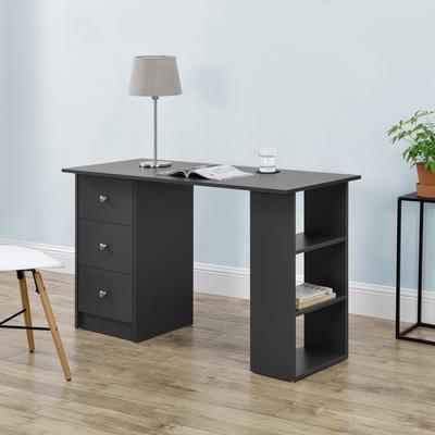 TEMU Desk 120x50x72cm Office Table With Drawers Shelf Pc Table Image