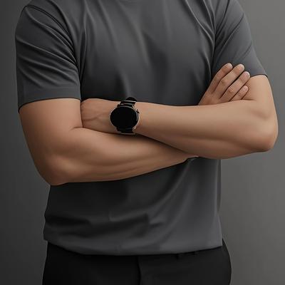 TEMU Crew Neck Short Sleeve T-shirt - Casual & Sporty Summer Tee, , Breathable Fabric, , Casual Attire Image