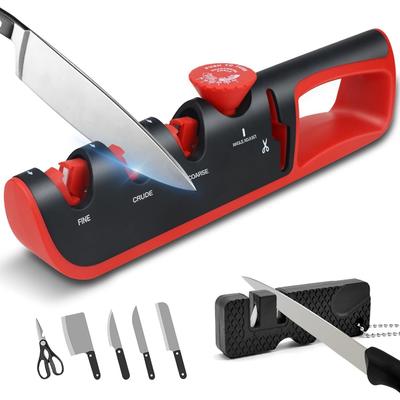 TEMU Knife Sharpener With 6 Adjustable Ergonomic Handle Non-slip Bottom Scissors Grinding Image