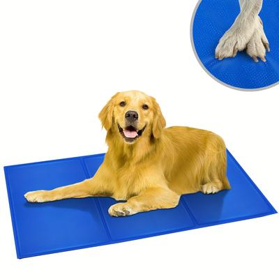 TEMU Cooling Mat For Dogs And Cats, Pet Cooling Mat, Non-toxic Gel, Self-cooling, For Puppies, Crate, Basket, Car, Travel And Days, Size 90 X 50cm Image