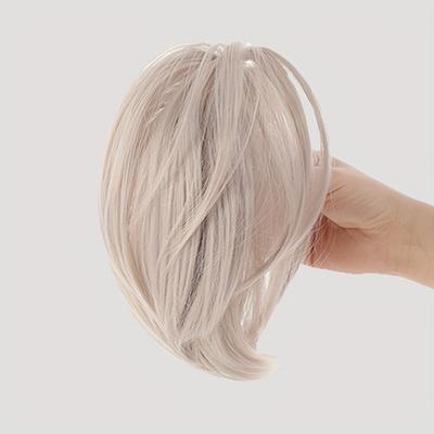 TEMU 1pc Elegant Body Wave Synthetic Ponytail Extension, 8-inch High Temperature Fiber Messy Bun Clip With Hairpin Comb For Women, Artificial Hairpiece Image