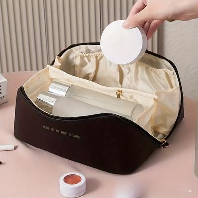 TEMU 1pc Fashionable Pillow Bag, Large Capacity Handheld Cosmetic Storage Bag, Essential For Business Trips And Travel Image