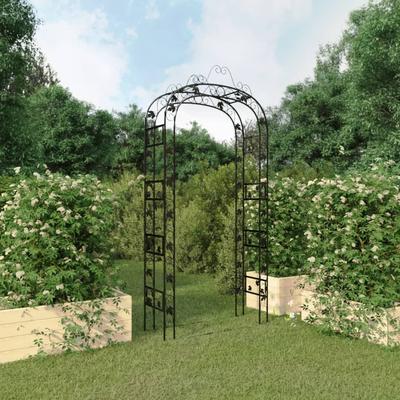 TEMU Black 116x45x240 Cm Steel Garden Arch Image