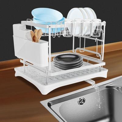 TEMU Kitchen Dish Drying Rack Space Saving Dish Rack With Cutlery Holder Dish Rack With For Kitchen Counter And Sink Image
