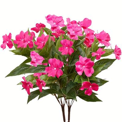 TEMU 2pcs Uv-resistant Artificial Flowers - Outdoor Garden, Home Decor, Weddings & Parties Image