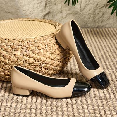 TEMU Elegant Women'-toed Heels, Comfortable And Lightweight With A Low Heel, Stylish And Versatile For Work And Party Occasions. Image