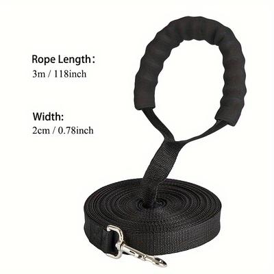 TEMU 1pc Long Dog Leash Comfortable Sponge , Pet , For Image