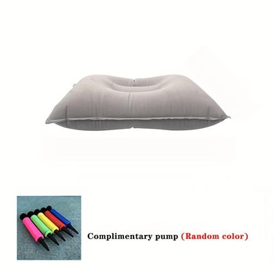 TEMU 2pcs Inflatable Camping Pillow, Foldable Headrest, Cushion. Easy To Carry, Ideal For Napping, Traveling And Outdoor Activities Image