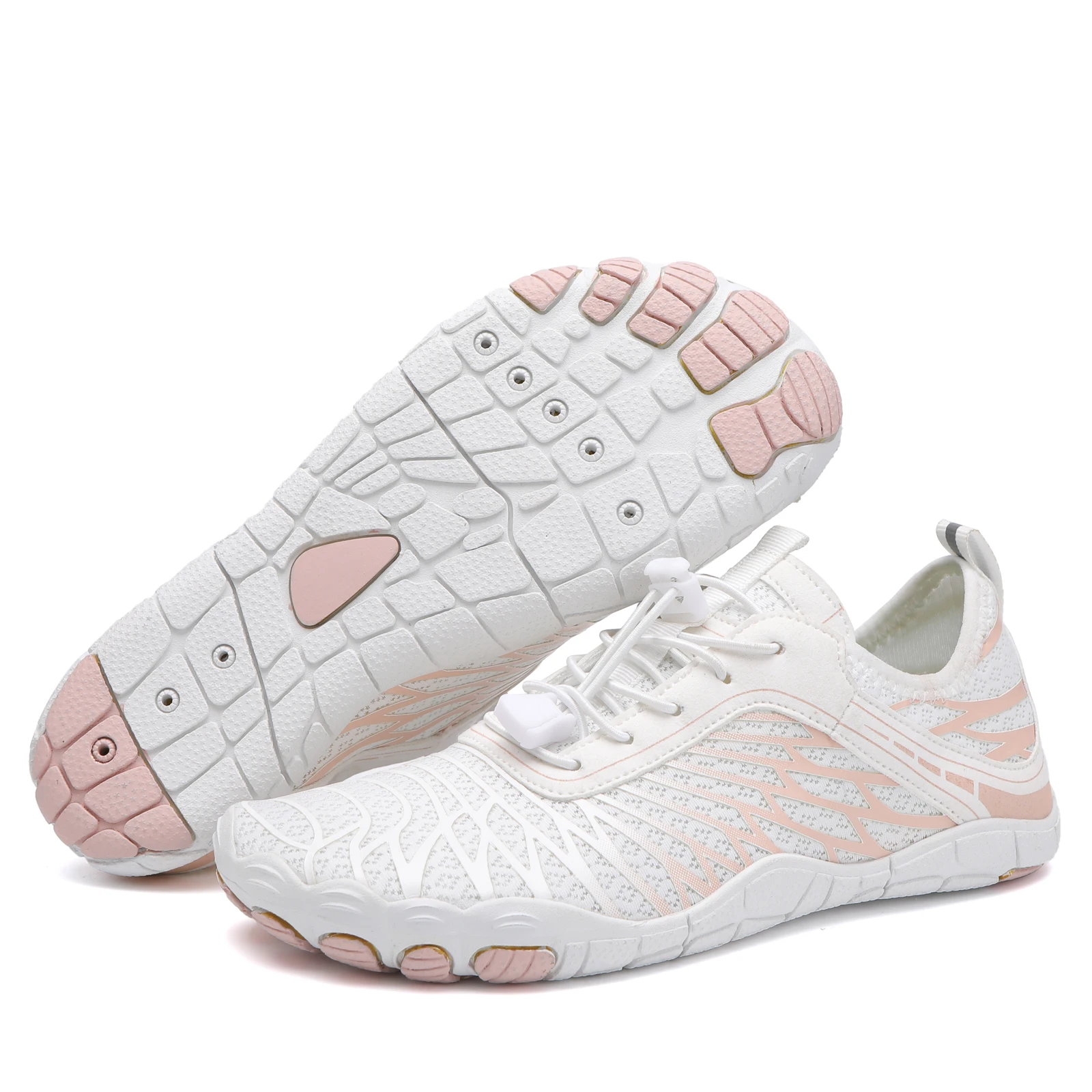 Wading Shoes Men Women Barefoot Beach Shoes Mesh Fitness Shoes Outdoor Rubber Non-Slip Swimming Shoes Unisex Water Sports Shoes