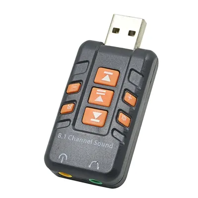 Neue Ankunft USB Zu 3D Audio Externe USB Soundkarte 8,1 Kanal Adapter Tarjeta De Sonido Für Windows Image