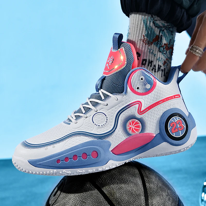 Männer Basketball Schuhe Leichte Turnschuhe Unisex Training Schuhe Dämpfung Nicht-slip Sport Schuhe High Top Männliche Laufschuhe Image