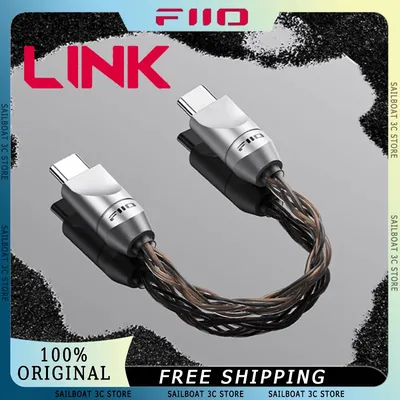FiiO LINK Decoder-Kabel, Einzelkristall, Kupfer, versilbert, Typ C auf Typ C, Doppelkopf, USB, Image