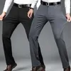 29-42 Herren Sommer Dünne Mode Business Casual Anzughose Lange Hosen Herren Elastische Gerade Ärmel Formelle Hosen Plus Größe 28-40