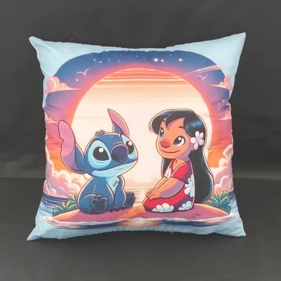 Stitch Kissenbezug Kawaii Kissenbezug Kissenbezug 45x45CM Dekor Sofa Kissenbezug Home Schlafzimmer Kawaii Dekoration Weihnachtsgeschenk Image