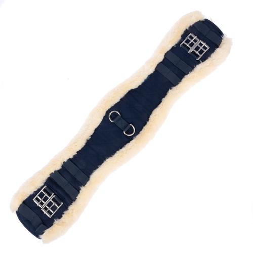 Nomad Tales Sangle courte avec fourrure synthétique, bleu marine L75 x l18 x H3 cm cheval