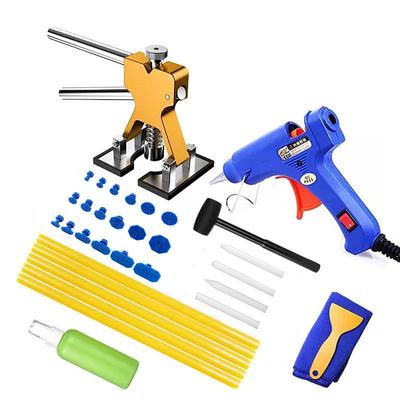 Dent Puller Kit, Professional Car Paintless Dent Removal Kit with Golden Lifter, Bridge Puller, Suction Cup for Repairs 96% of Car Dents, Dent Puller Tools for Car Hail Damage DIY Repair