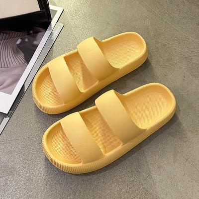 Women's Slides Sandals Mens Summer Platform House Non-slip Bedroom Open Toe Indoor and Outdoor Cloud Pillow Slippers