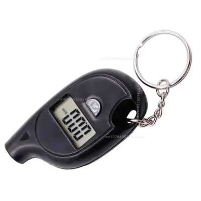 New Mini Keychain Style Tire Gauge Digital Lcd Display Car Tire Air Pressure Tester Meter Auto Car