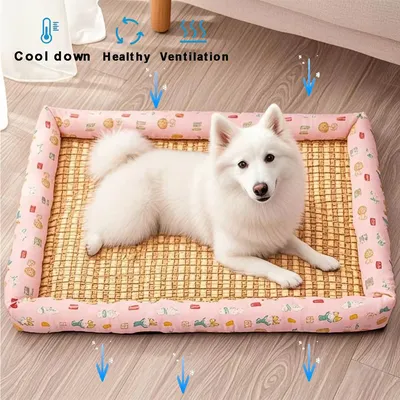 Square Summer Cooling Sleeping Dog Bed for Large Dog Cushion Spring Breathable Antislip Cat Bed