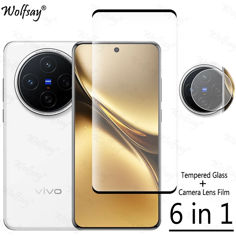 Full Cover Tempered Glass For Vivo X200 Screen Protector For Vivo X200 X100S X100 Pro X100Ultra Camera Glass For Vivo X200 Glass