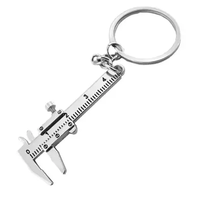 Mini vernier caliper bolso chaveiro ornamentos pequeno 3d móvel precisão medida ferramenta