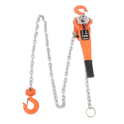 Lever Chain Hoist 1.5T 3300LBS Load Capacity 2.5M Manual Ratchet Chain Puller Hoist for