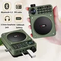﻿ Mini radio FM tascabile Display a LED Radio digitali Ricevitore Altoparlante Bluetooth portatile Megafono Scheda TF U Disco Lettore musicale MP3