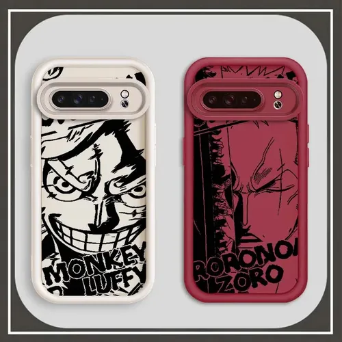 Coque de téléphone de luxe Zoro One Piece Luffy Art, étui antichoc en TPU souple pour Google Pixel 9, 8A, 8, 7, 7A Pro, XL, 5G Eye Ladder