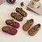 Mode filles chaussures enfant en bas âge enfants sangle croisée velours Mary Jane chaussures plates enfant Vintage léopard chaussures décontractées Chic princesse chaussures 21-30