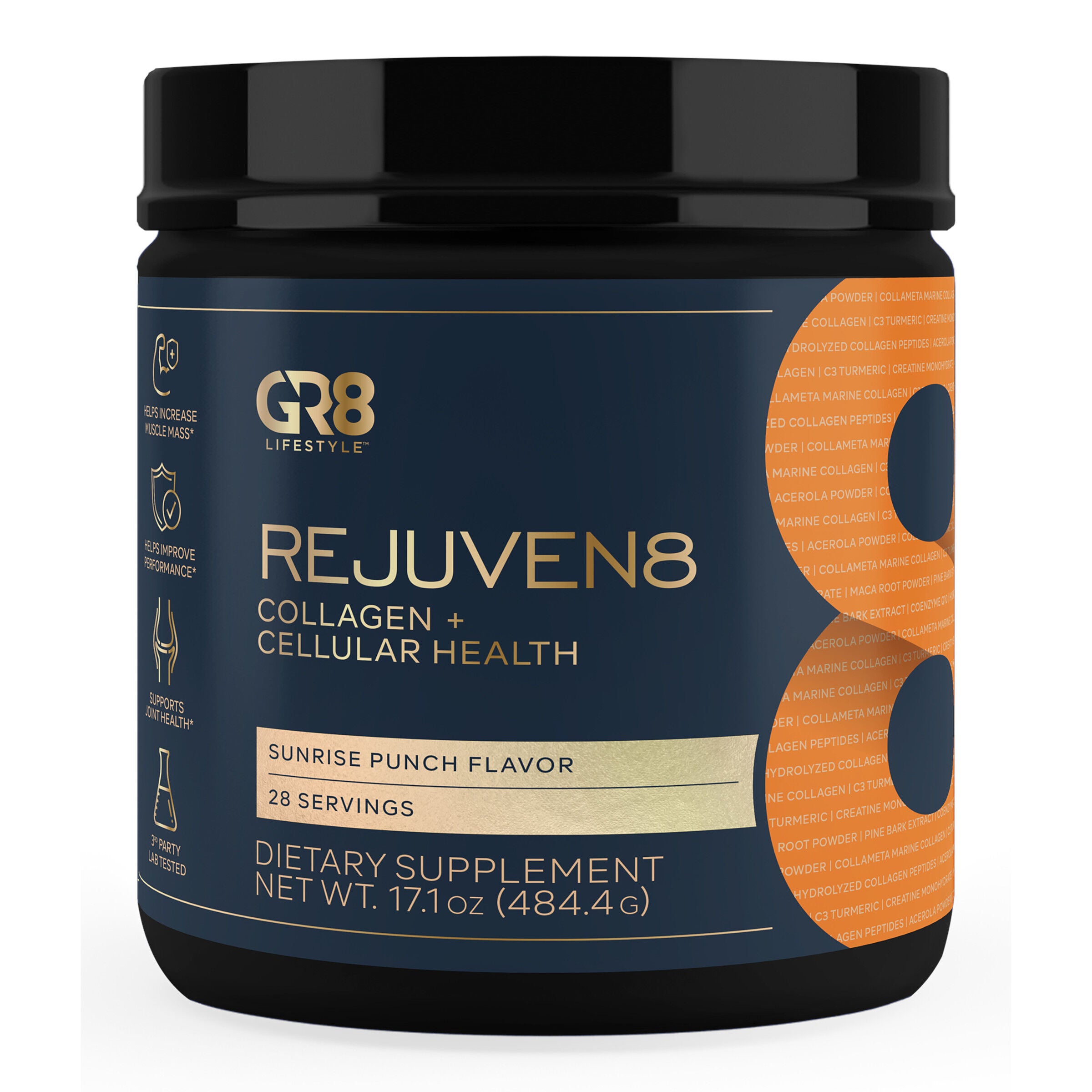 Rejuven8 Collagen + Cellular Health Vitamin C - Sunrise Punch (28 Servings)