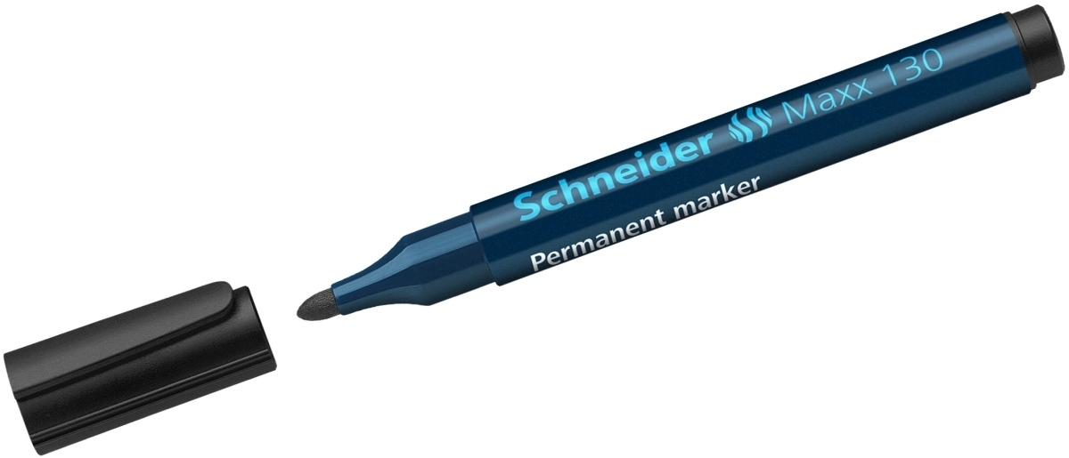 Schneider Permanentmarker mit Rundspitze 1-3mm schwarz Packung mit 10 Stück Image