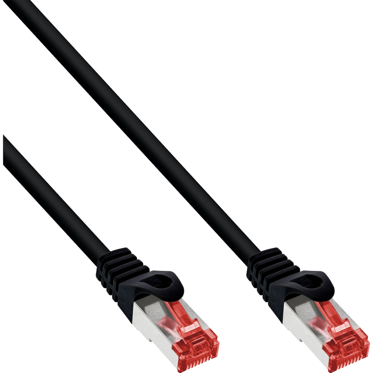 InLine® Patchkabel, S/FTP (PiMf), Cat.6, 250MHz, PVC, Kupfer, schwarz, 10m Image