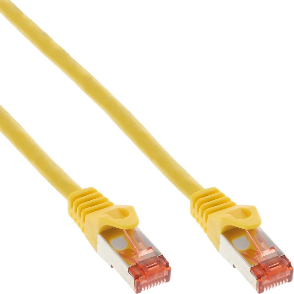 InLine® 76433Y Patchkabel, S/FTP (PiMf), Cat.6, 250MHz, PVC, Kupfer, gelb, 0,3m Image