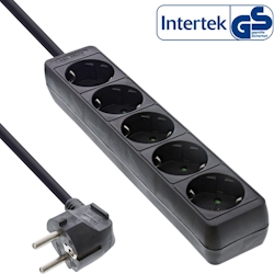 InLine® Steckdosenleiste, 5-fach Schutzkontakt, schwarz, 1,5m Image