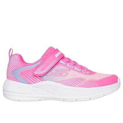 Skechers Girl's Microspec Advance - Oasis Point Sneaker | Size 13.5 | Hot Pink | Synthetic/Textile | Machine Washable