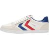 Sneaker HUMMEL "Slimmer Stadil Canvas Low", Gr. 42, bunt (weiß, blau, rot), Veloursleder, Textil, sportlich, Schuhe Retrosneaker Sneaker low Skaterschuh