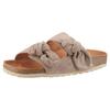 Pantolette VERBENAS "Rain", Damen, Gr. 42, grau (taupe), Veloursleder, klassisch, Schuhe, Sommerschuh, Schlappen, Strandschuh, Hausschuh mit Softfußbett
