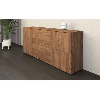 Kommode BORCHARDT MÖBEL "Rova", braun (vintage eiche), B:166cm H:72cm T:35cm, Spanplatte, Sideboards, Breite 166 cm Image