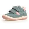 Sneaker NATURINO "GO VL", Kinder, Gr. 27, bunt (mintgrün, rosa), Veloursleder, Nylon, kontrastfarbene Details, sportlich, Schuhe, Freizeitschuh mit Farbeinsatz, Größenschablone zum Download