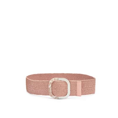 Taillengürtel LASCANA "Stretchgürtel, Schmuckgürtel", Damen, Gr. 105, rosa (rosé), Materialmix, unifarben, feminin,modisch, Gürtel, elastischer Gürtel für Kleid & Overall, Bauchgürtel, Bast-Optik Image