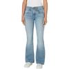 5-Pocket-Jeans PEPE JEANS "FLARE JEANS MW VENUS", Damen, Gr. 26, Länge 30, light used bleached, Denim/Jeans, Obermaterial: 99% Baumwolle, 1% Elasthan, casual, ausgestellt, Jeans, im Flared Fit