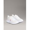 Sneaker CALVIN KLEIN JEANS "EVA RUNNER L-UP MIX MESH LOGO CK", Damen, Gr. 37, rosa (weiß, beige, rose), Textil, kontrastfarbene Details, sportlich, Schuhe, Schnürschuh, Freizeitschuh, Halbschuh mit CK Logo an der Seite