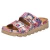 Pantolette RIEKER, Damen, Gr. 41, rosa (rosé multi), Lederimitat, geblümt, sportlich, Schuhe, Sommerschuh, Schlappen, Hausschuh mit verstellbaren Schnallen