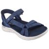 Sandale SKECHERS "GO WALK FLEX SANDAL-ILLUMINATE", Damen, Gr. 40, blau (navy), Textil, sportlich, Schuhe, Sandalette, Trekking Sandale mit Gogo Mat Fußbett
