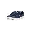 Keilsneaker TOMMY JEANS "ARCHIVE '98", Herren, Gr. 46, blau (dunkelblau), Nappaleder, unifarben, sportlich, Schuhe, Freizeitschuh, Streetwear, Halbschuh, Schnürer mit Logoflagge