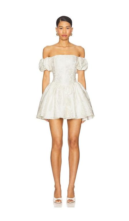 Elodie Mini Dress - White - Runaway the Label Dresses