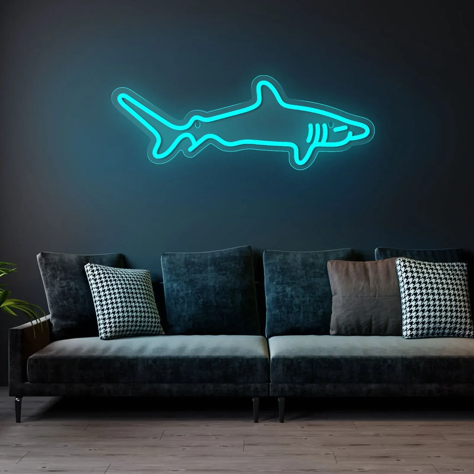 Shark Design LED-Neonlichtschild, USB-betrieben, für Zuhause, Schlafzimmer, Aquarium, Zoo, Bar, Club, Pub, Party, Wandkunst, Dekoration, Hängeleuchte
